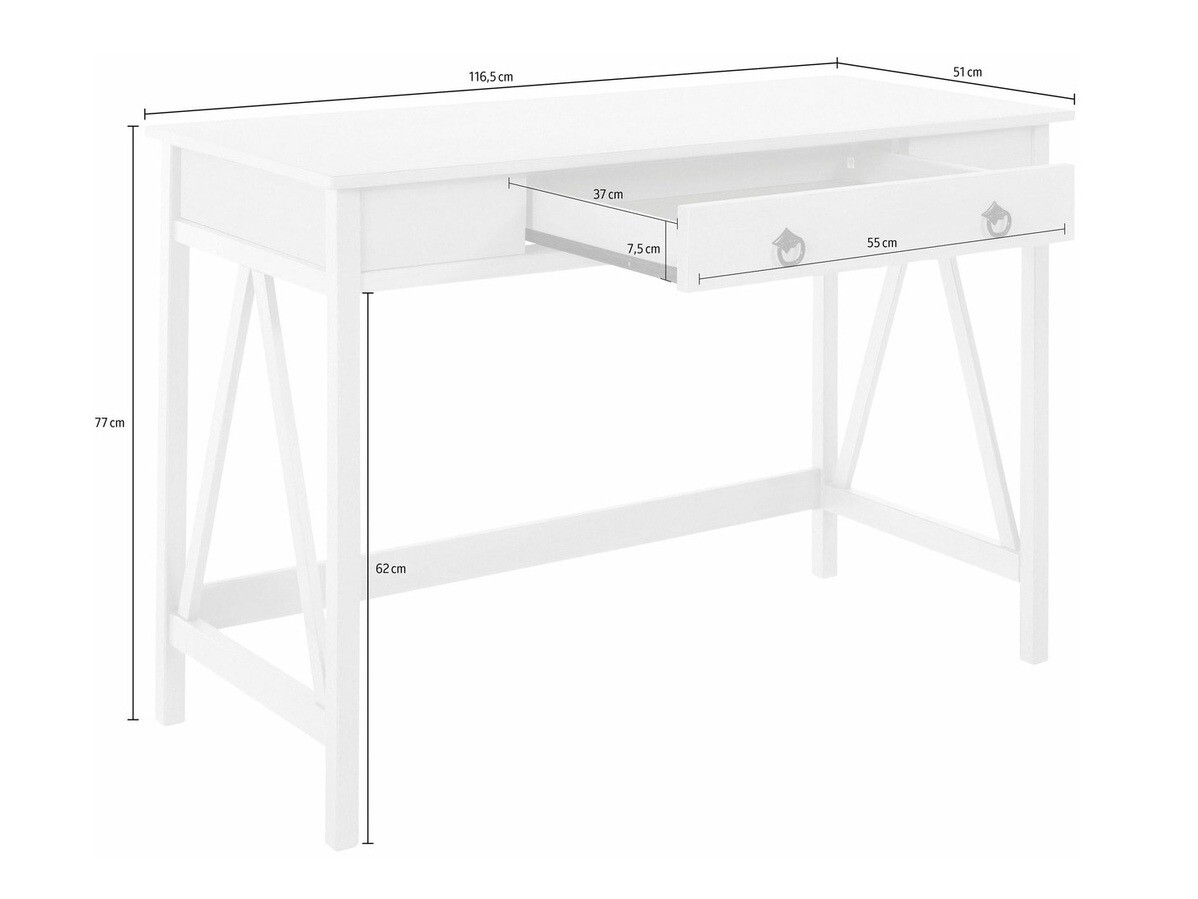 Darbo stalas Denton 421 (Šviesi ruda)