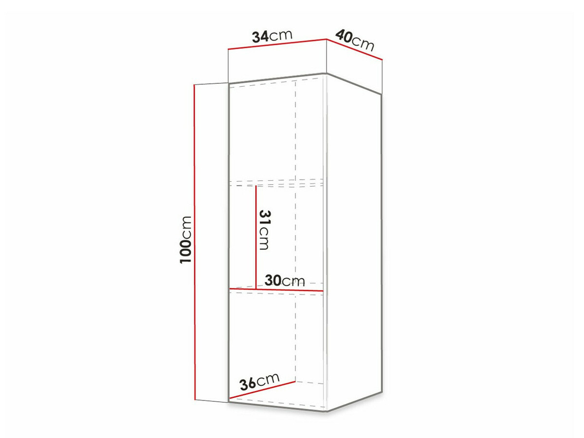 Pakabinama spintelė Anulio (Balta)