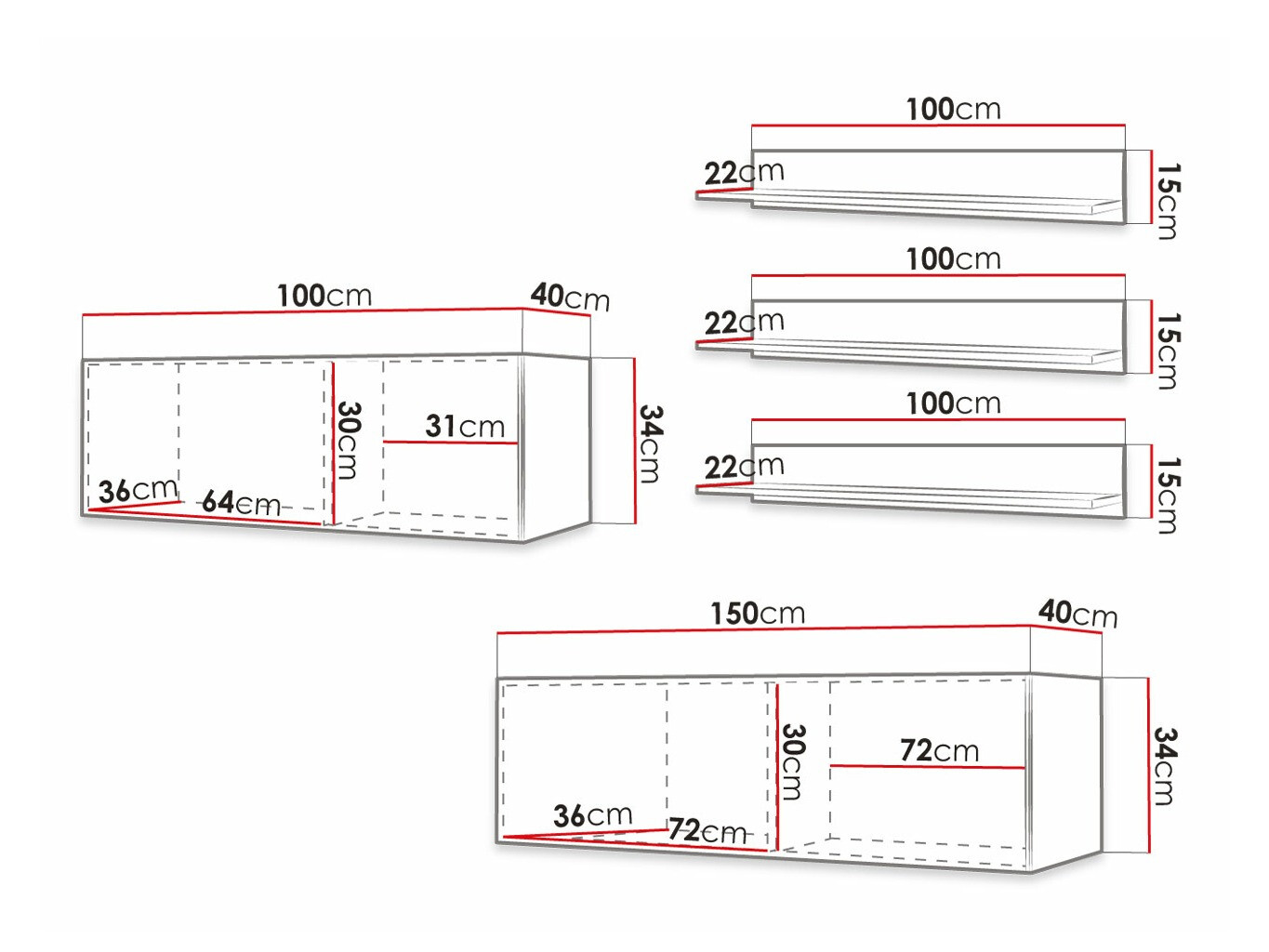 Svetainės komplektas Anulio X (Juoda)