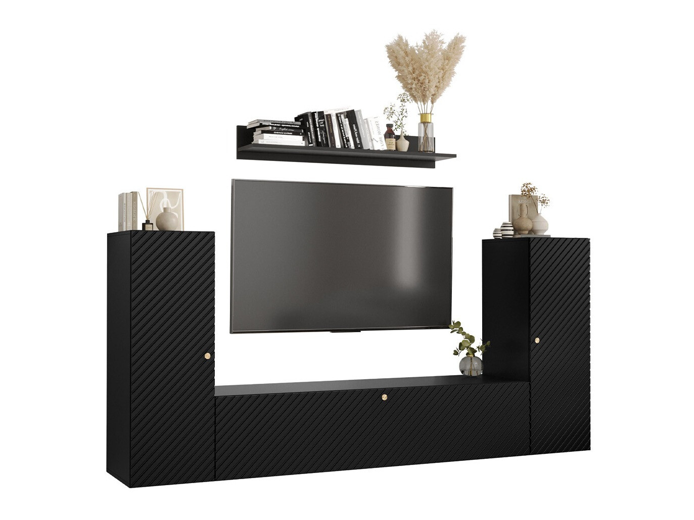 Svetainės komplektas Elblaru 124 (Juoda)