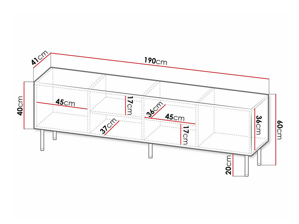 TV staliukas Charlotte 171 (Juoda + Auksinė)