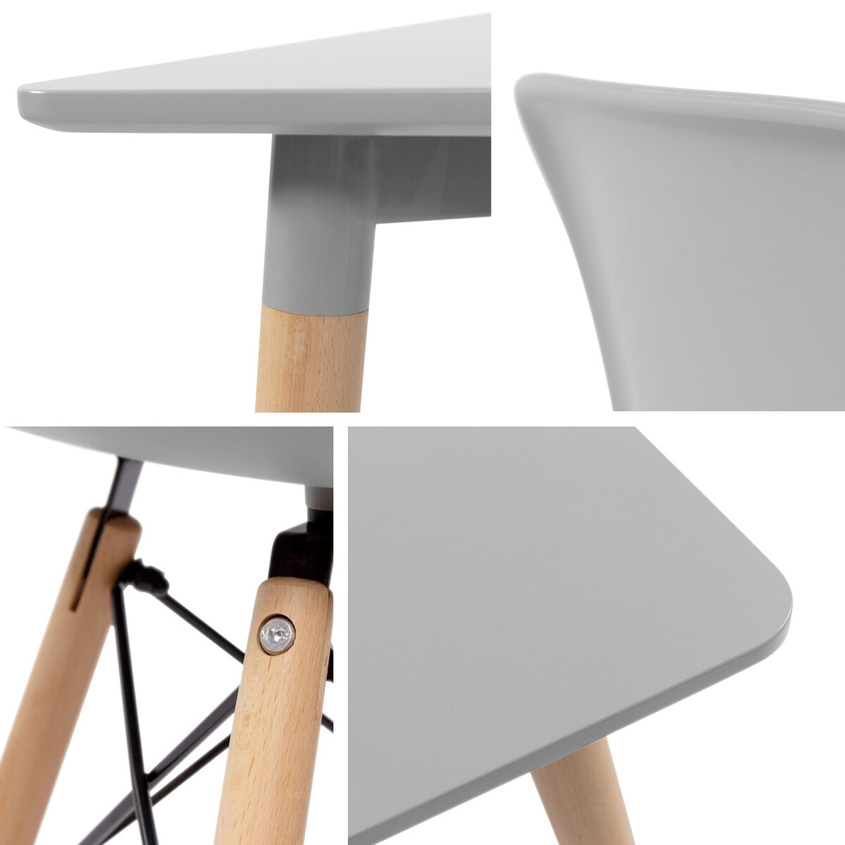 Valgomojo komplektas Comfivo 347 (Balta + Šviesus medis)