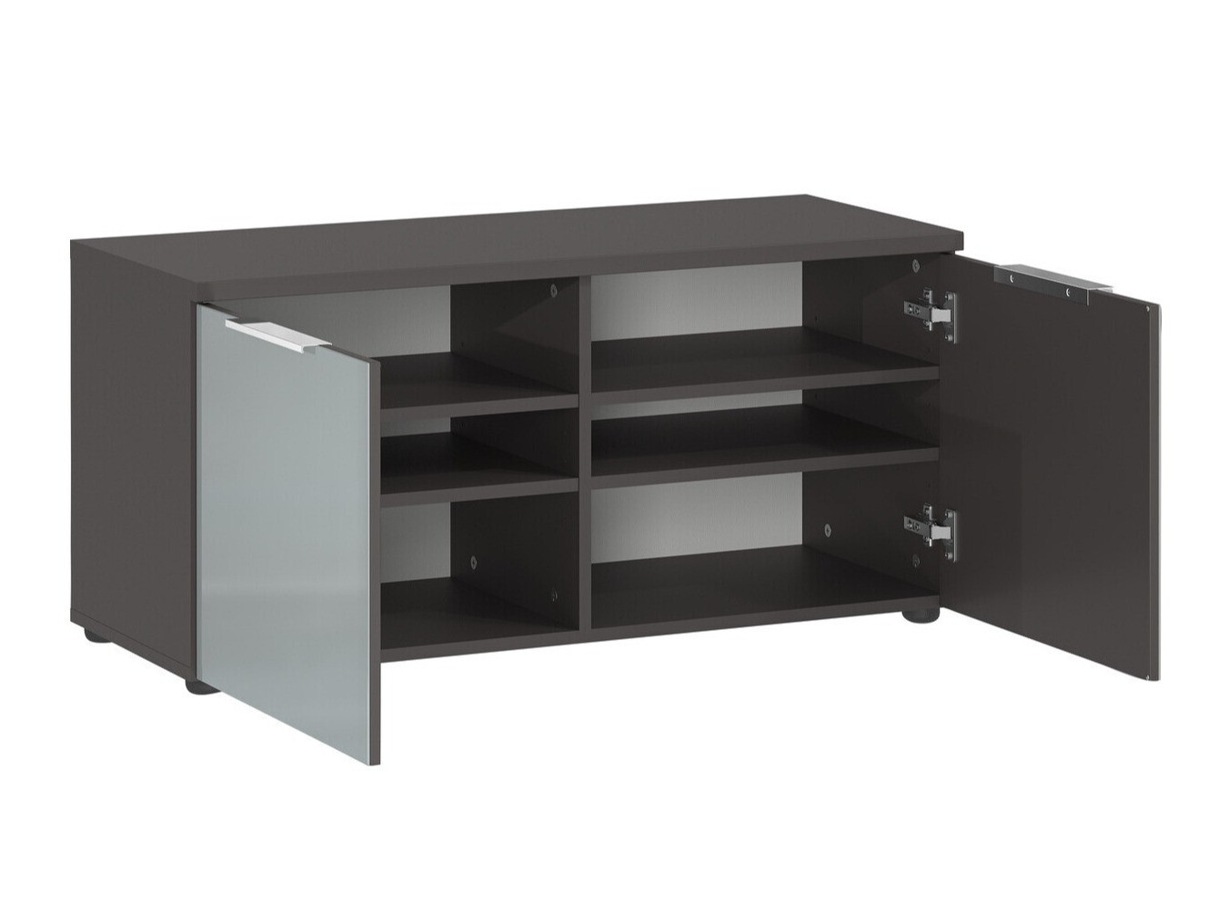 Batų dėžė Fivsori 106 (Blizgi pilka + Grafitas)