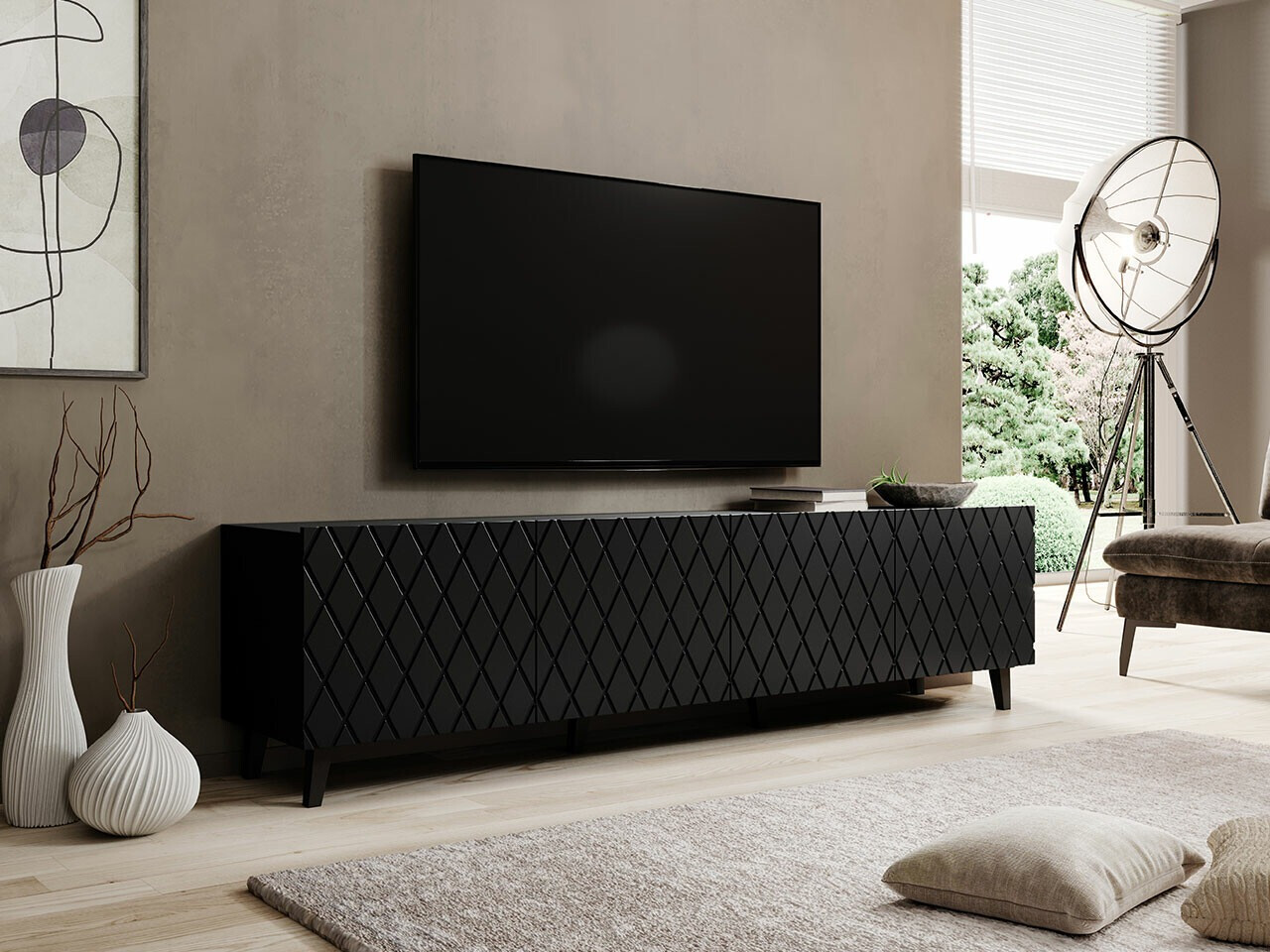 TV staliukas Charlotte 174 (Juoda)
