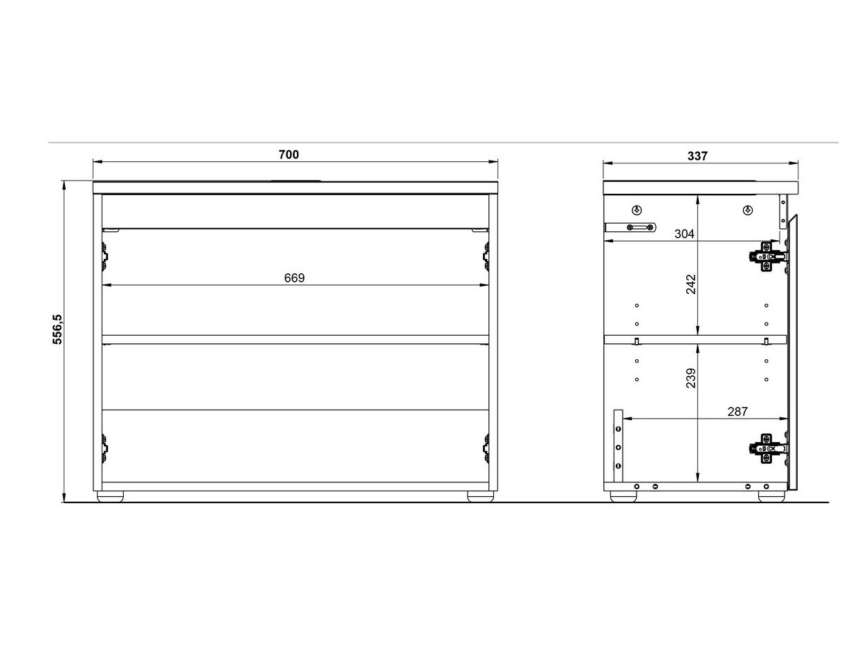 Pastatoma vonios spintelė praustuvui Deltei 104