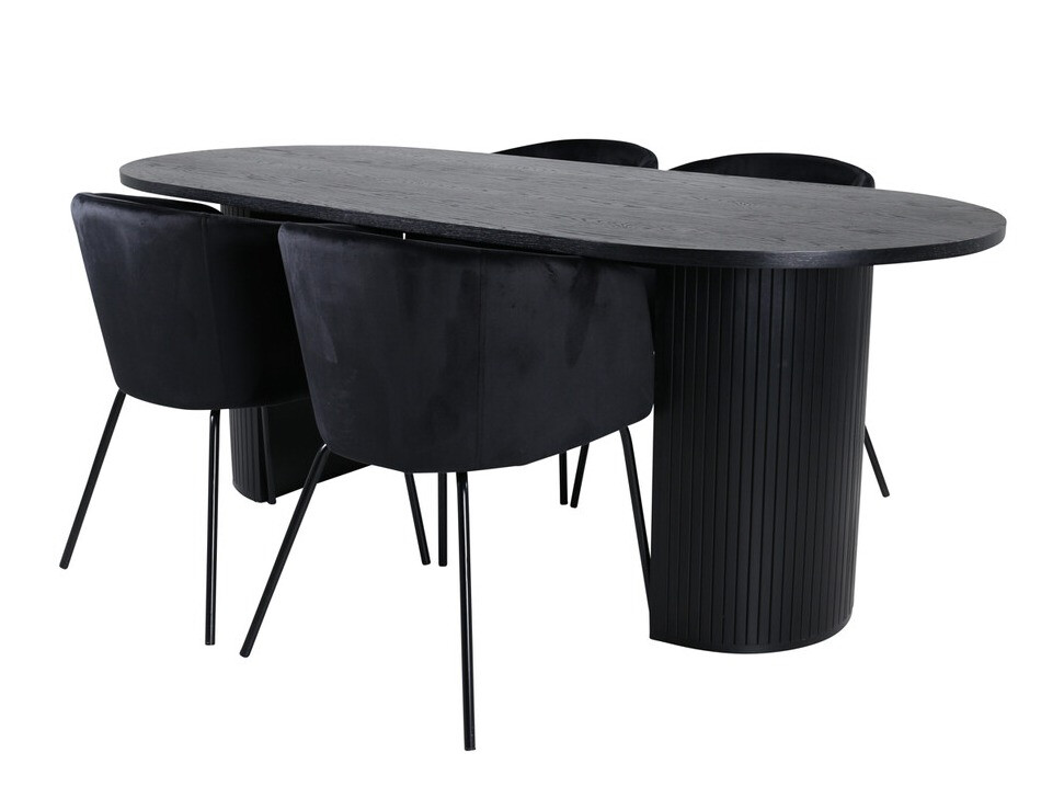 Valgomojo komplektas Dallas 3313 (Juoda)