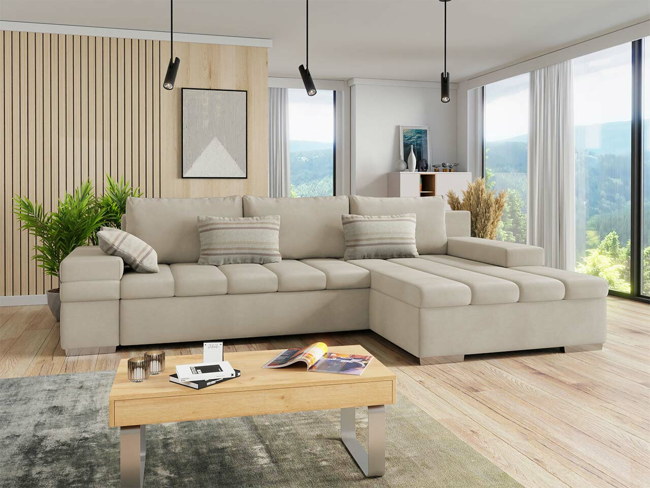 Minkštas kampas Comfivo 113 (Uttario Velvet + Senegal 825)