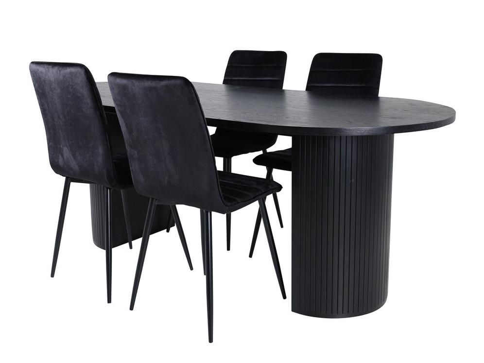 Valgomojo komplektas Dallas 3325 (Juoda)