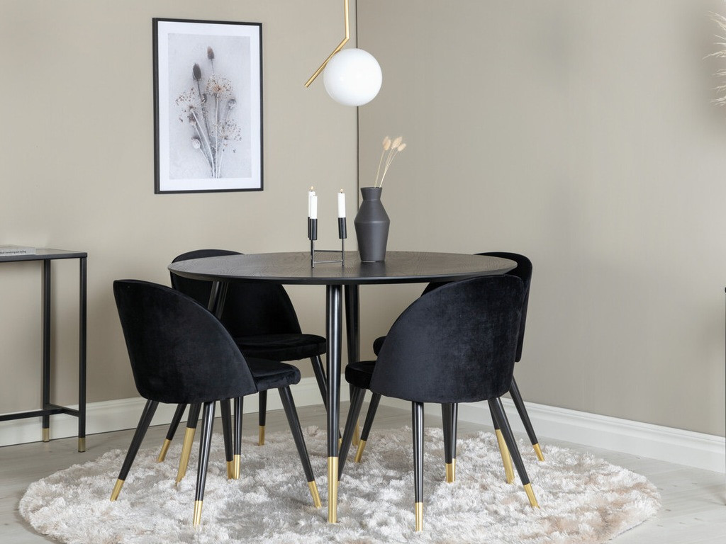 Valgomojo komplektas Dallas 3331 (Juoda)