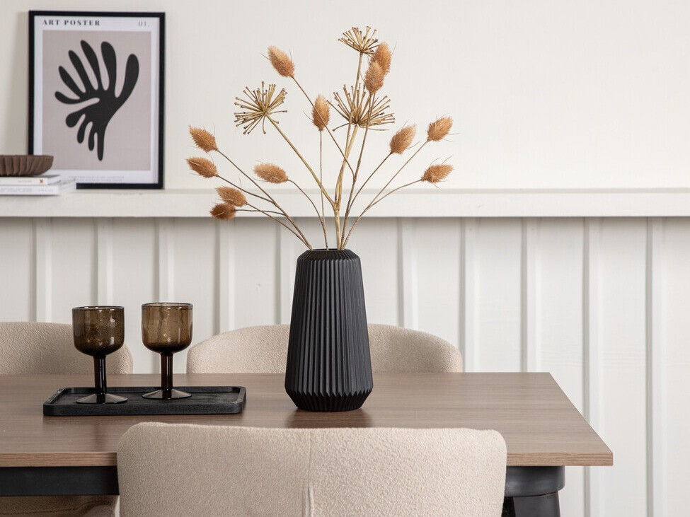 Valgomojo komplektas Dallas 3363 (Smėlinė + Juoda)