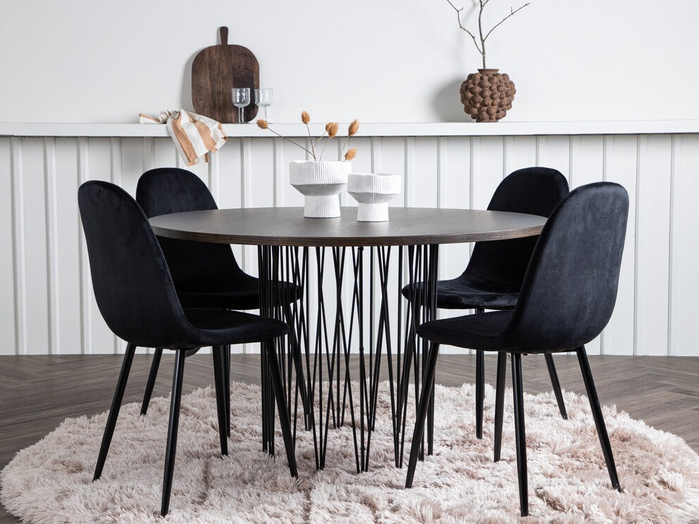 Valgomojo komplektas Dallas 3370 (Juoda)