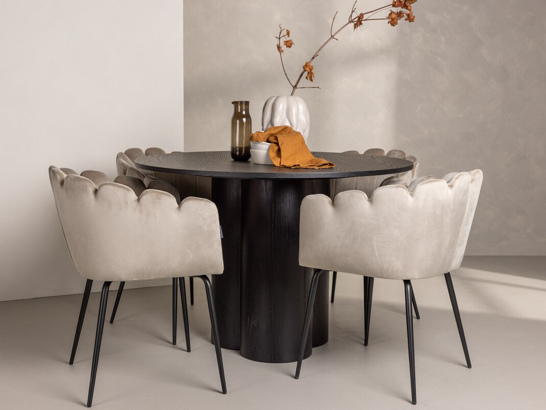 Valgomojo komplektas Dallas 3984 (Juoda)