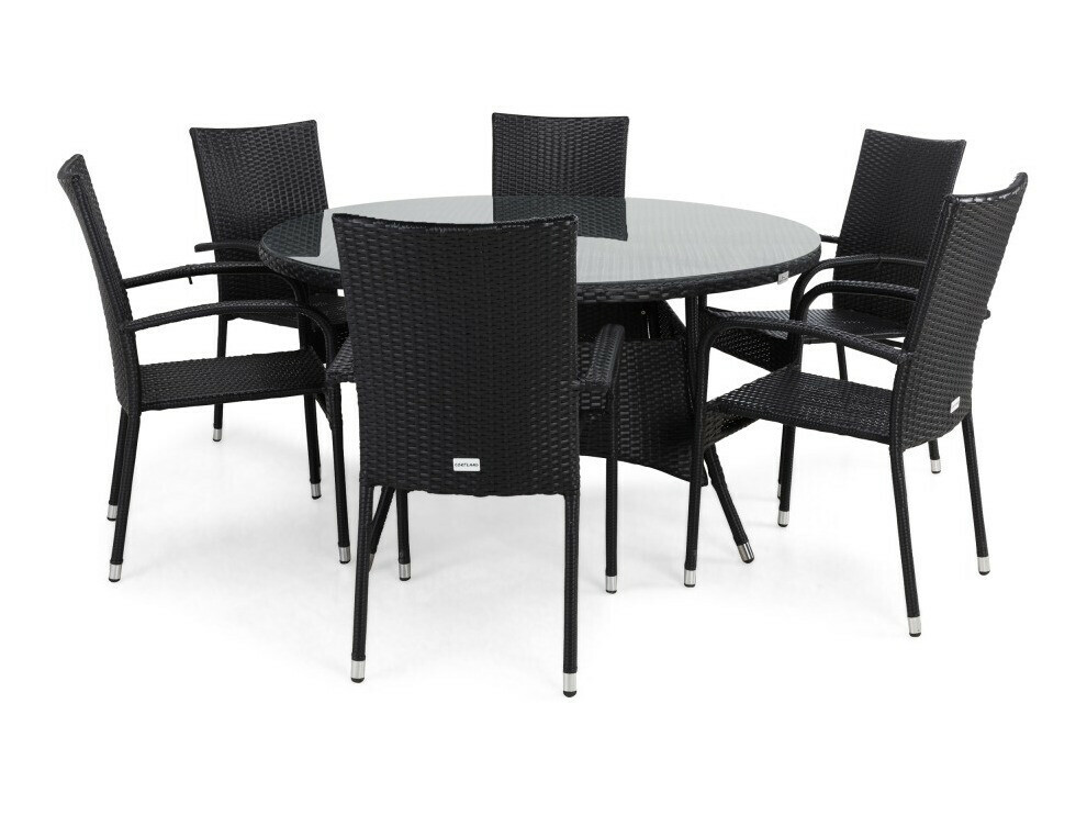 Stalo ir kėdžių komplektas Comfort Garden 1641 (Juoda)