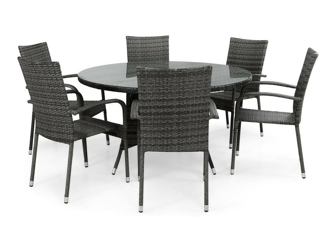 Stalo ir kėdžių komplektas Comfort Garden 1641 (Pilka)