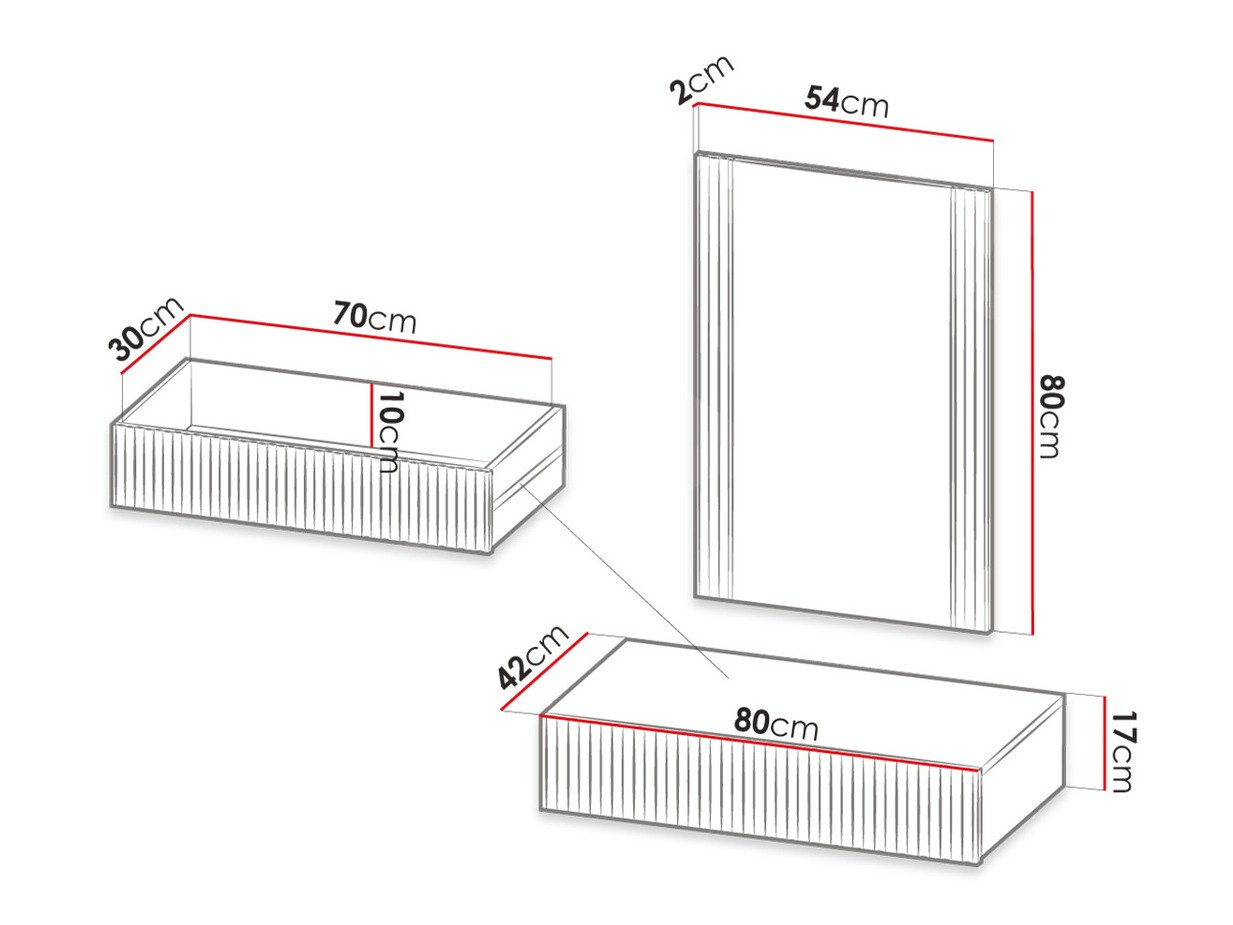 Makiažo staliukas Comes (Votan ąžuolas)