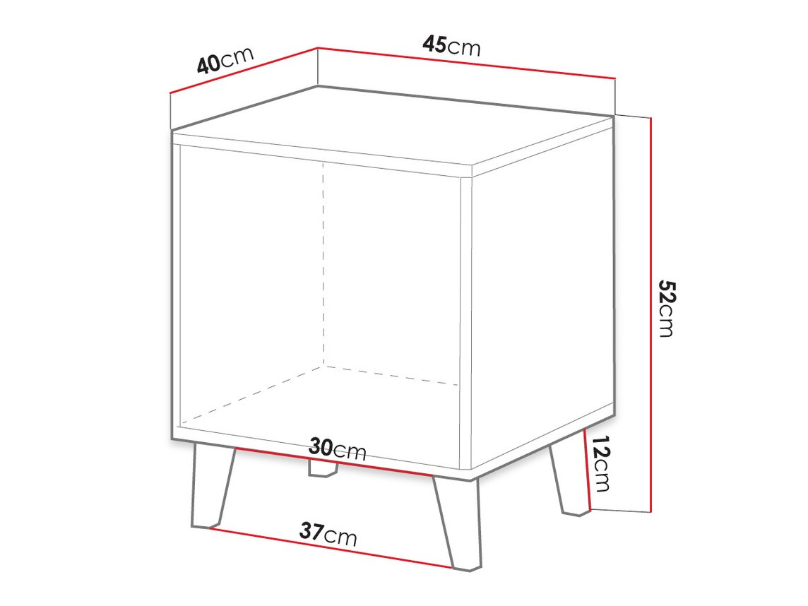Naktinių staliukų komplektas Comes (Votan ąžuolas)