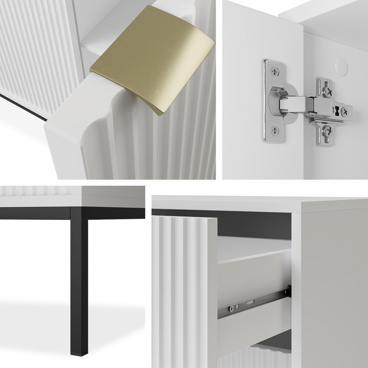 Svetainės komplektas Lima L107 (Pilka + Juoda)