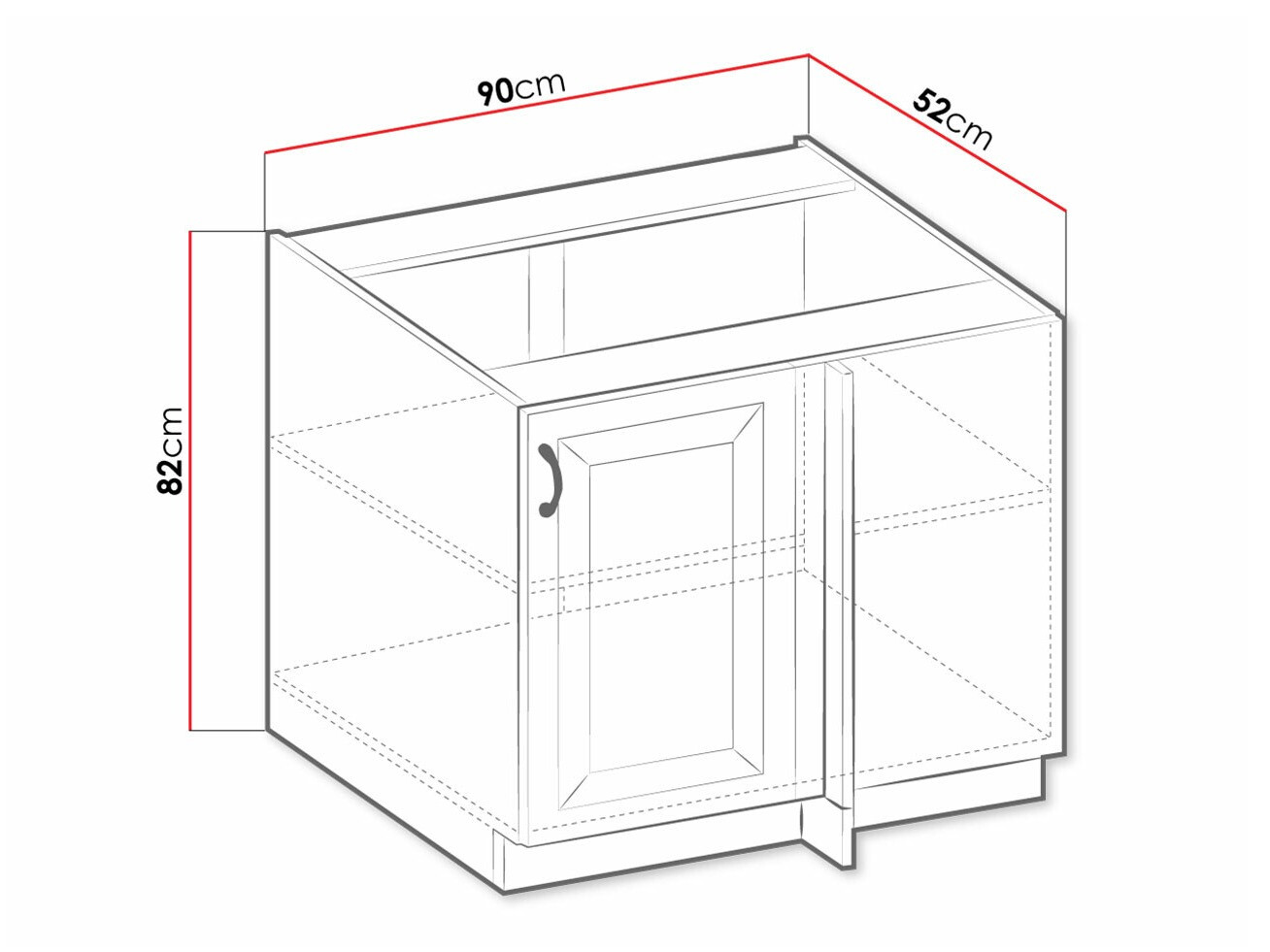 Modulinė spintelė su durelėmis Retro White 100