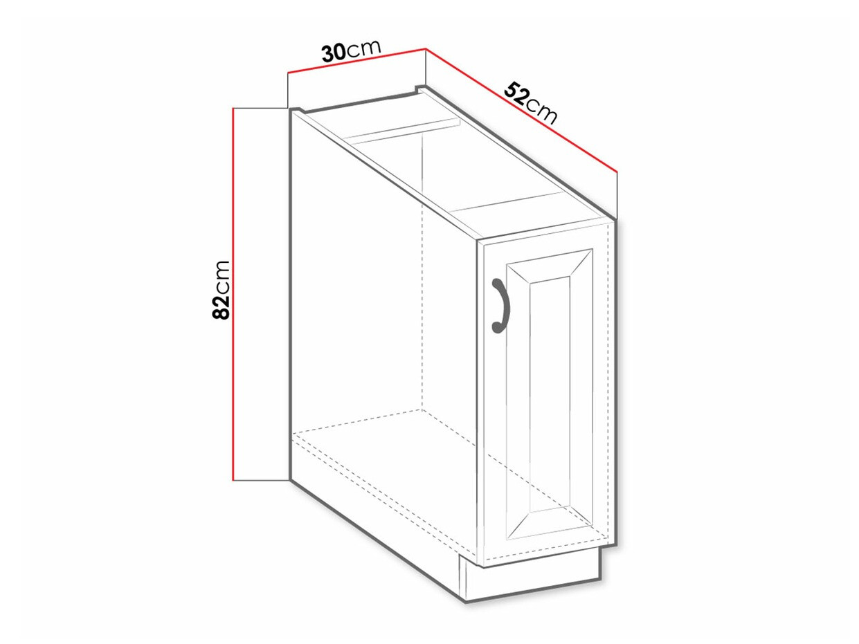 Modulinė spintelė su kargo krepšiu Retro White 102