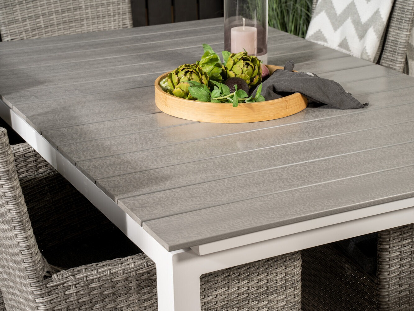 Stalo ir kėdžių komplektas Dallas 3025 (Pilka)