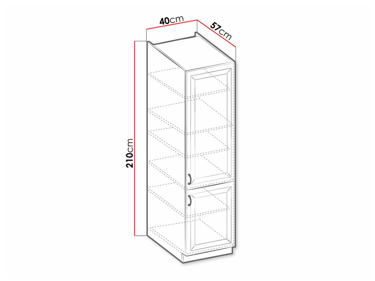 Modulinė spintelė su durelėmis Retro White 104