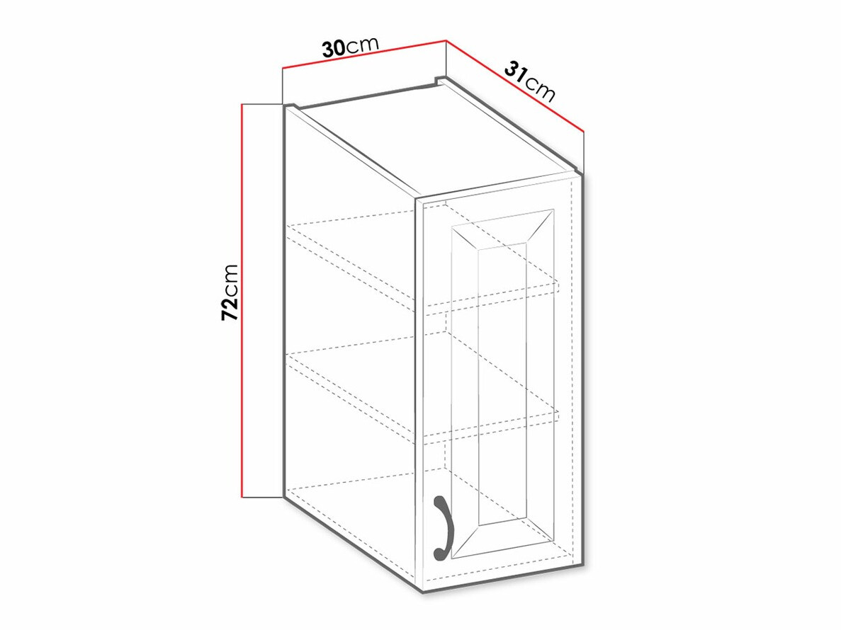 Modulinė pakabinama spintelė Retro White 123