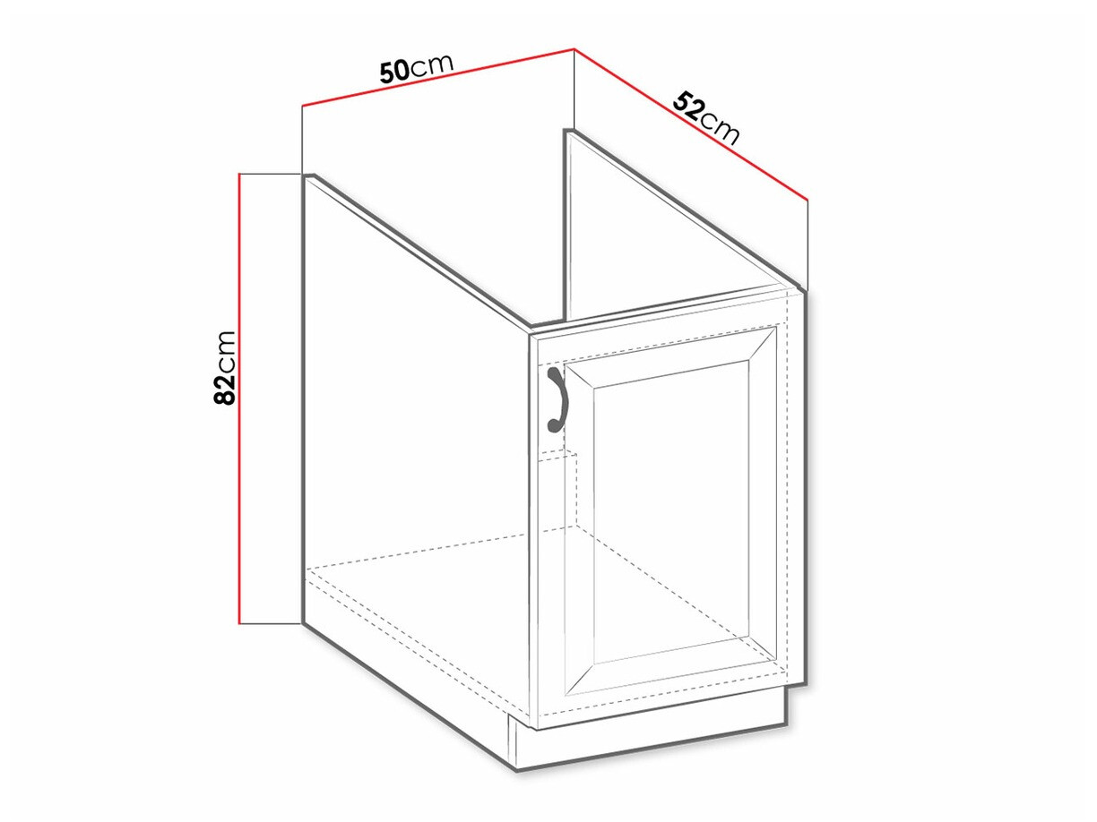 Modulinė spintelė plautuvei su durelėmis Retro White 106