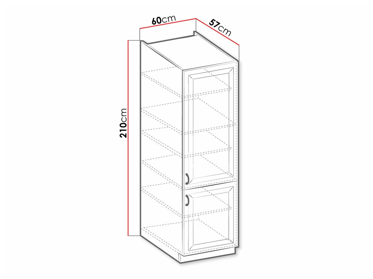 Modulinė spintelė su durelėmis Retro White 110