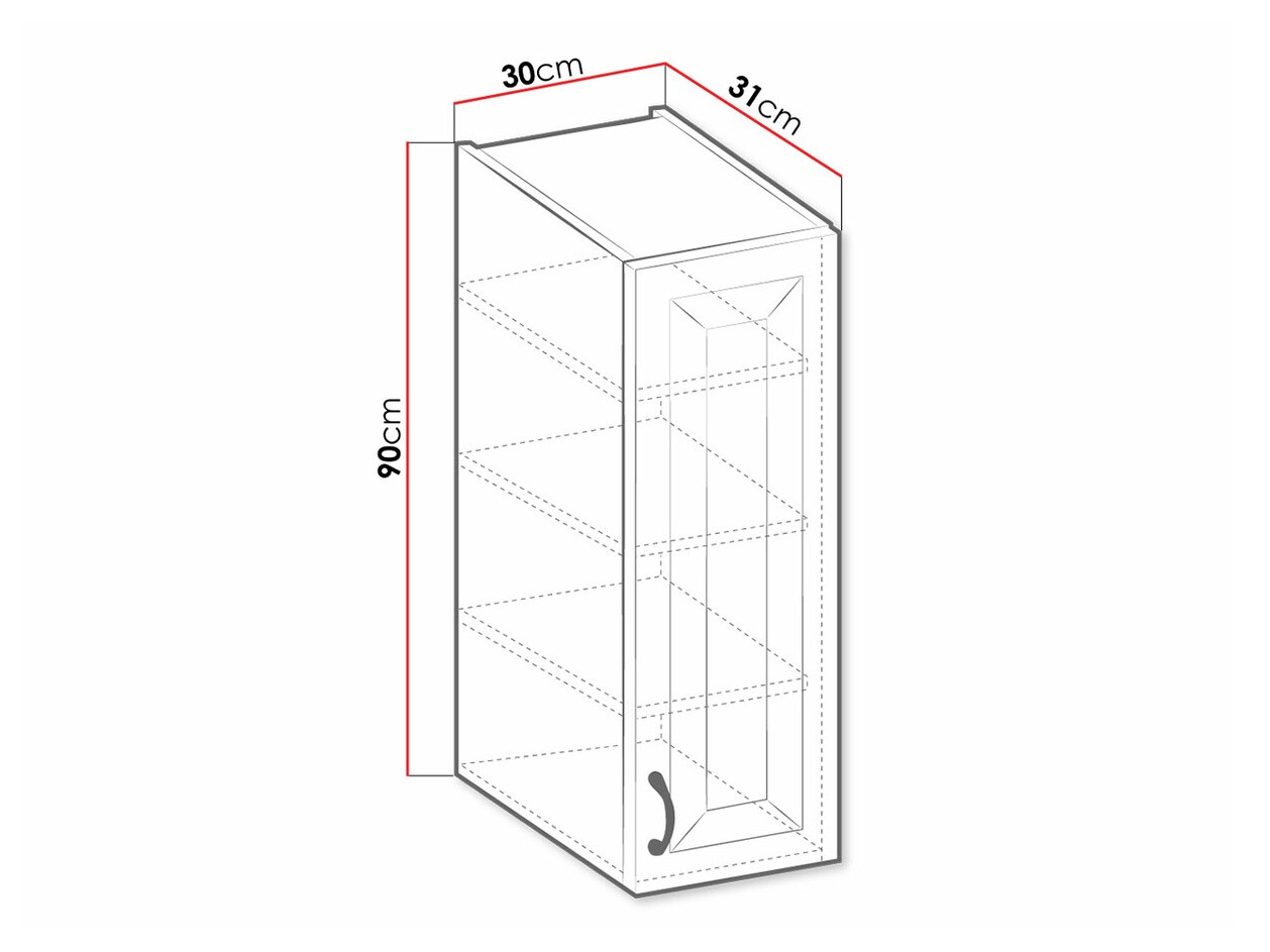 Modulinė pakabinama spintelė Retro White 124