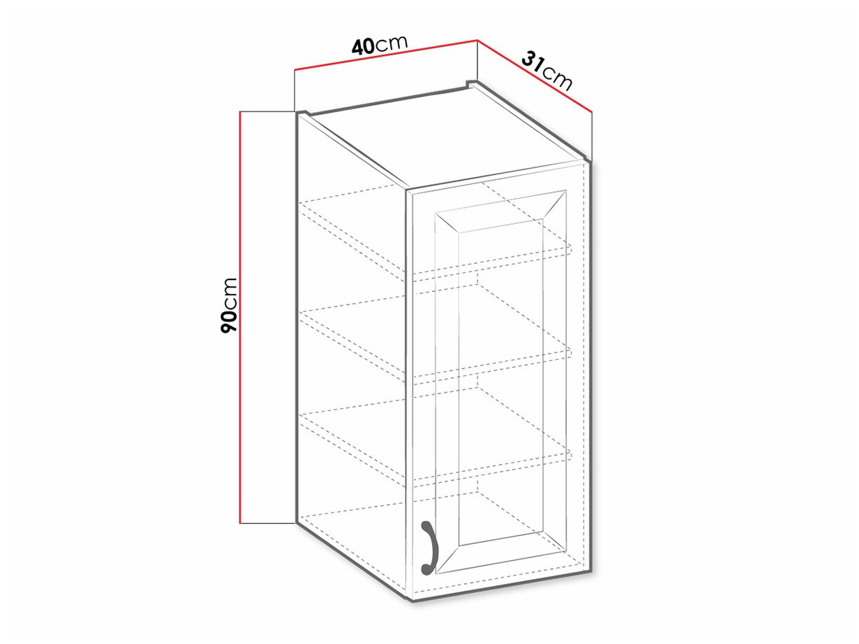 Modulinė pakabinama spintelė Retro White 127