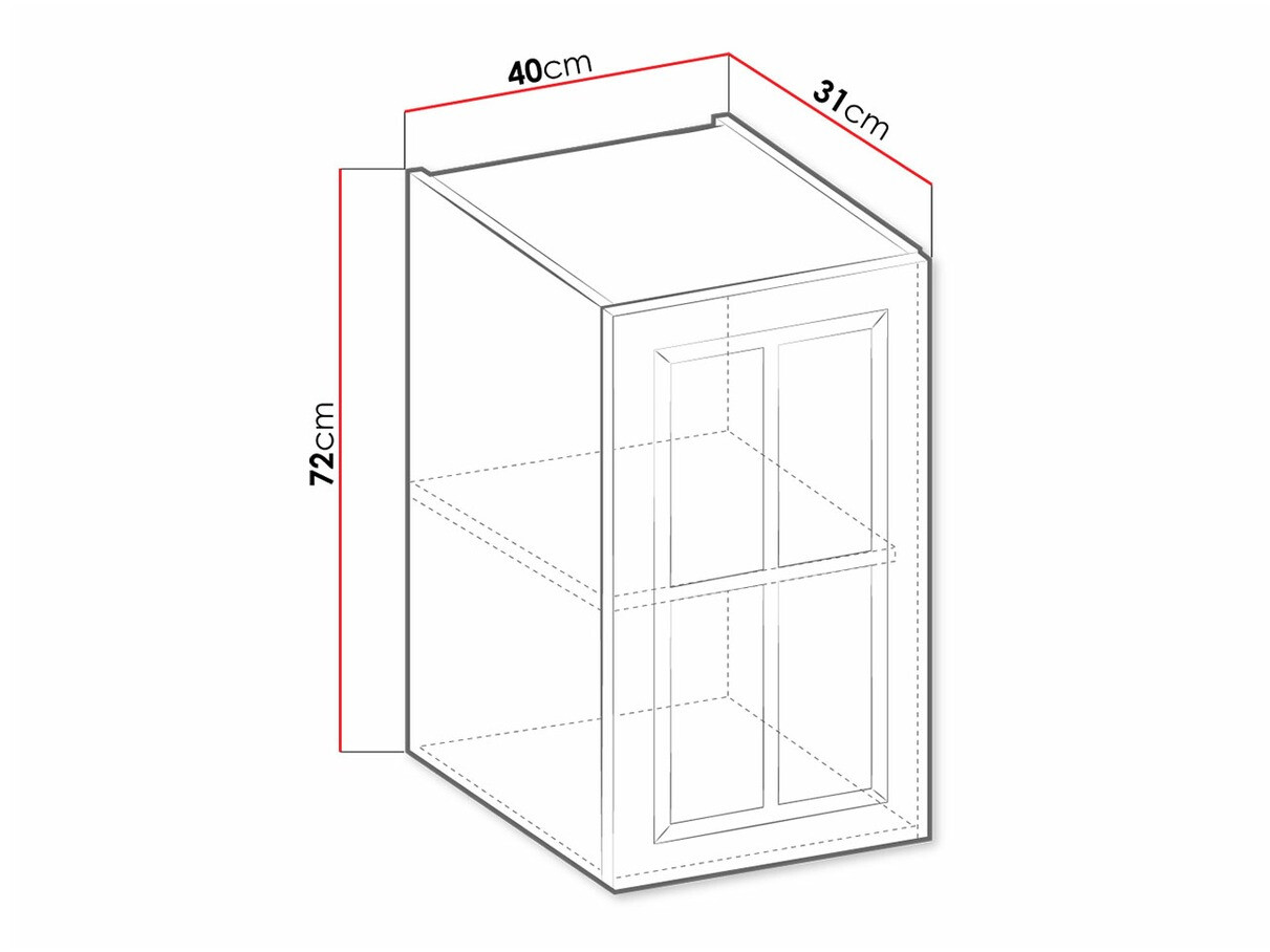 Modulinė pakabinama spintelė Retro White 128