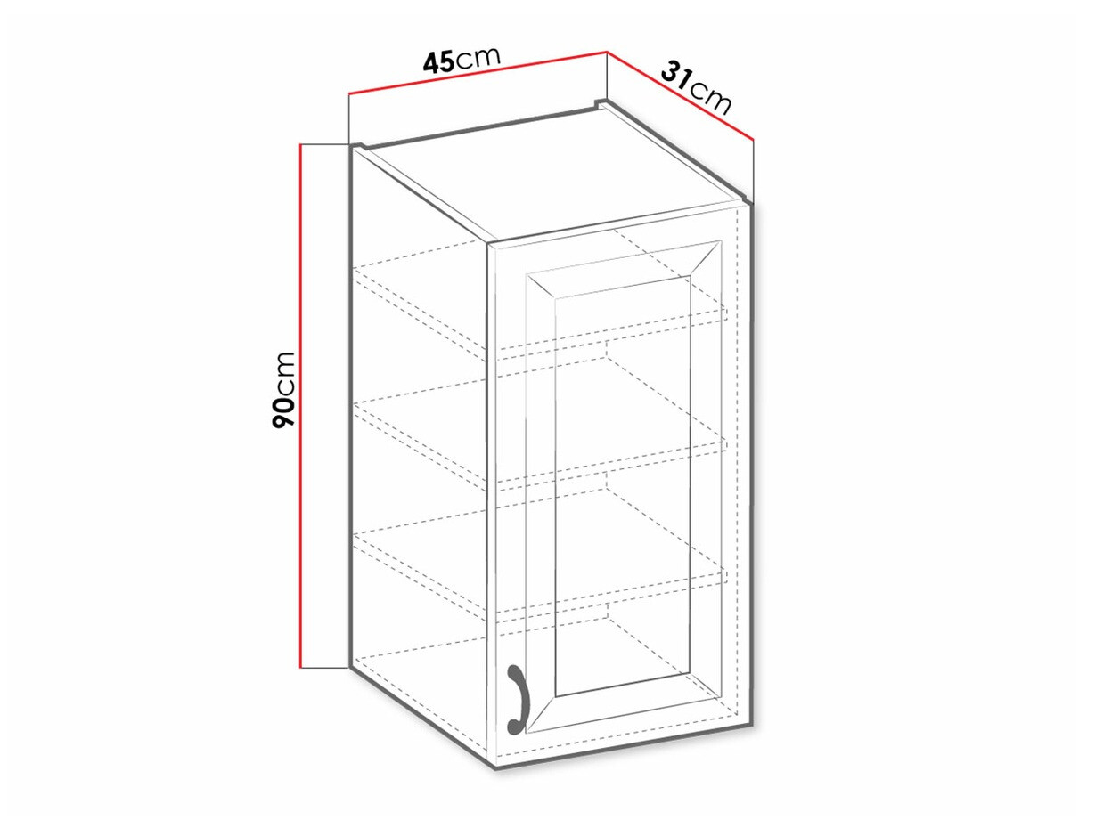 Modulinė pakabinama spintelė Retro White 131