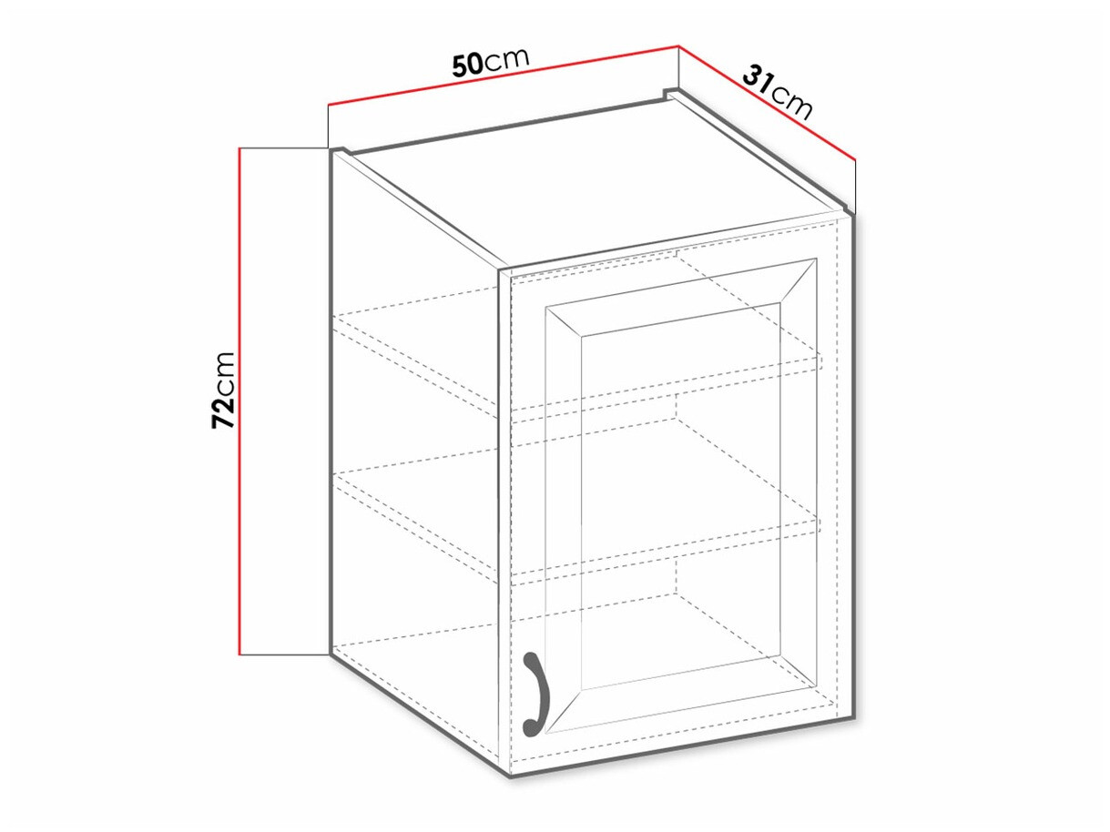 Modulinė pakabinama spintelė Retro White 132