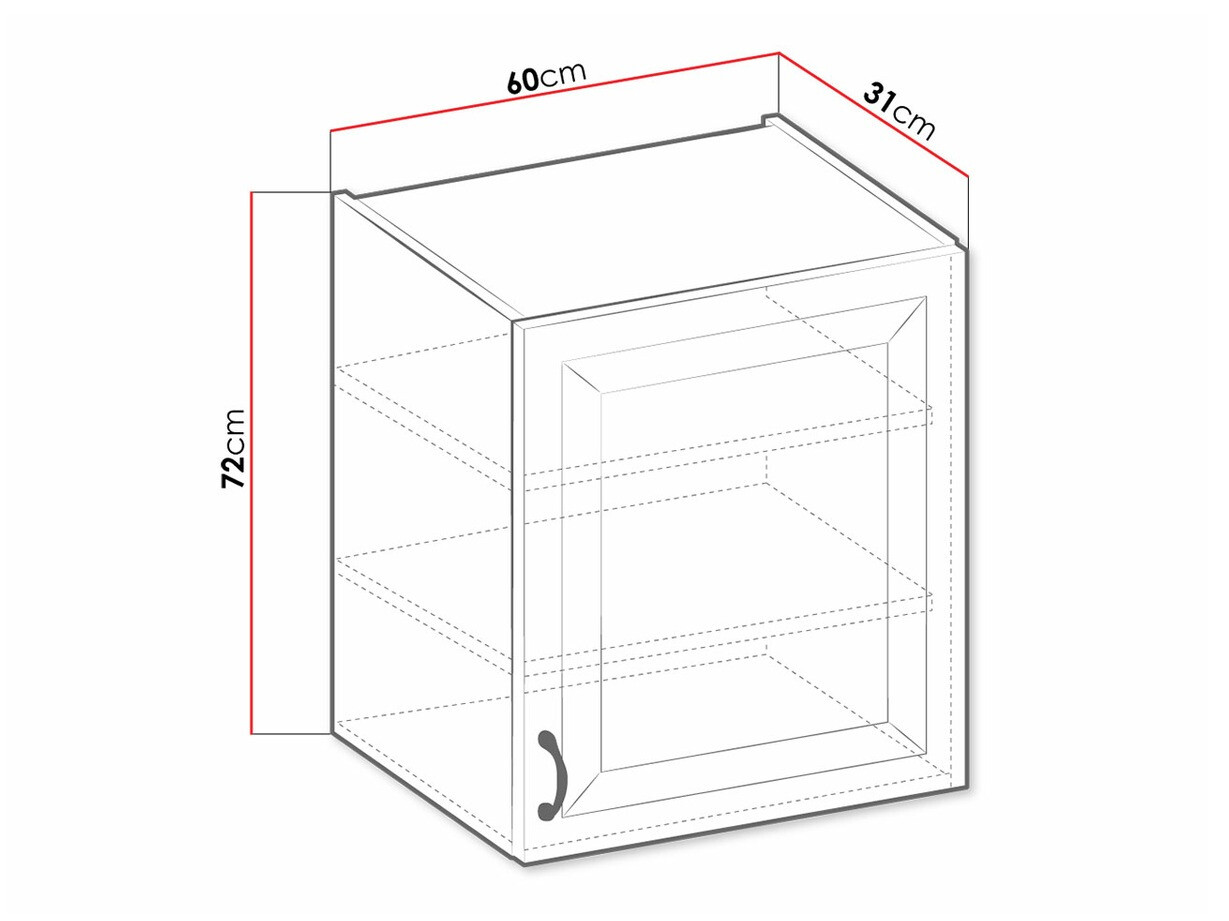 Modulinė pakabinama spintelė Retro White 135
