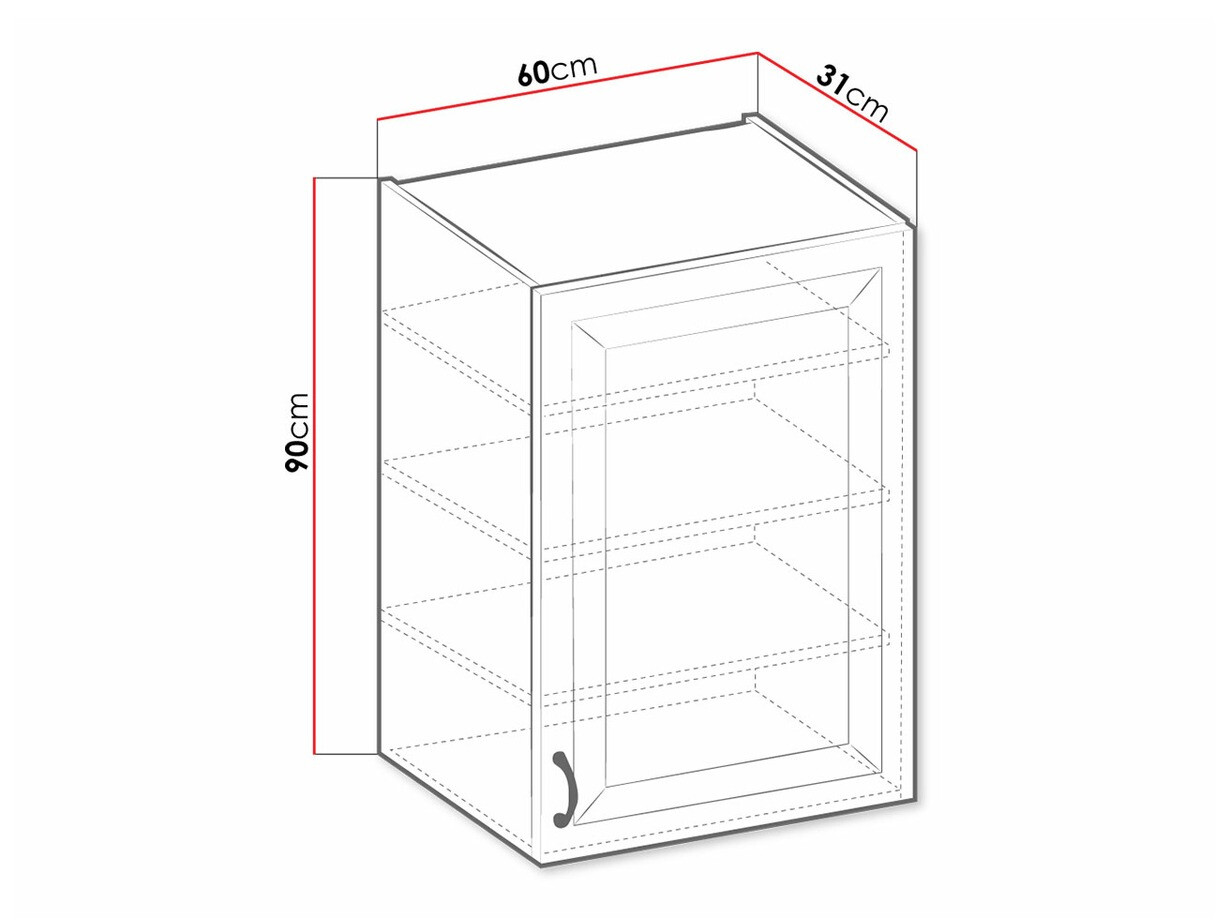Modulinė pakabinama spintelė Retro White 136