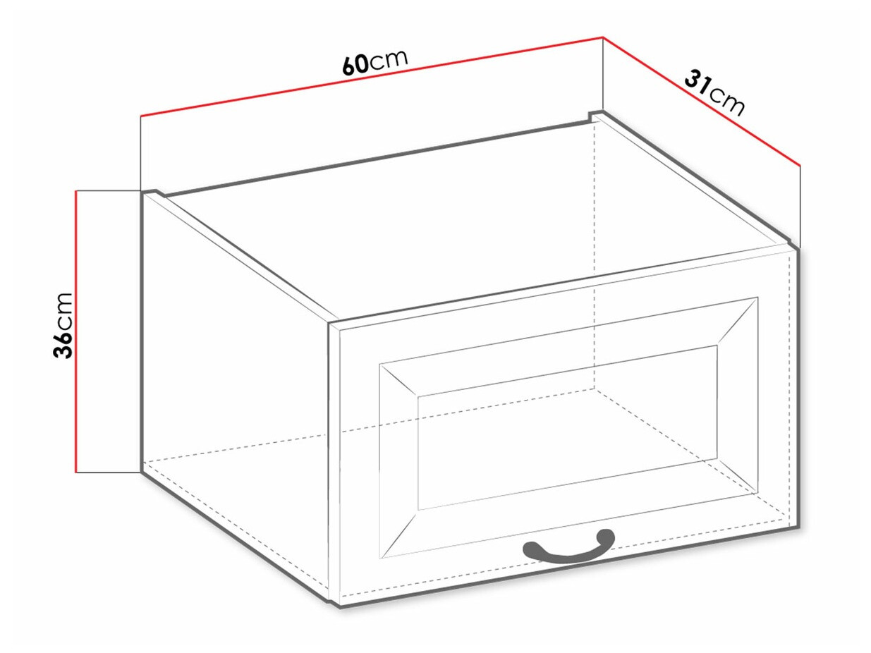 Modulinė pakabinama spintelė Retro White 137