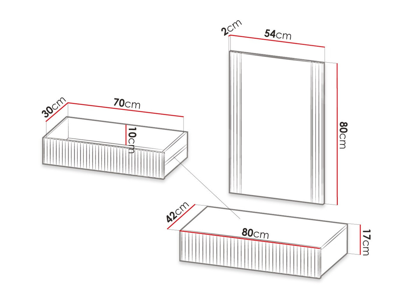 Makiažo staliukas Levmari 111 (Balta)