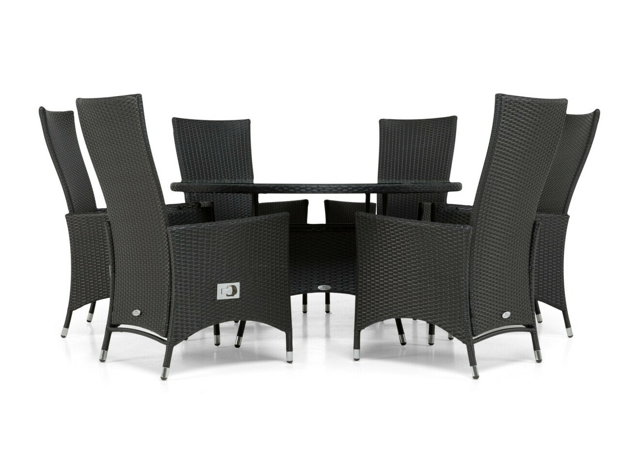 Stalo ir kėdžių komplektas Comfort Garden 1385 (Juoda)