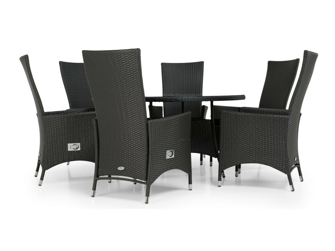 Stalo ir kėdžių komplektas Comfort Garden 1385 (Juoda)