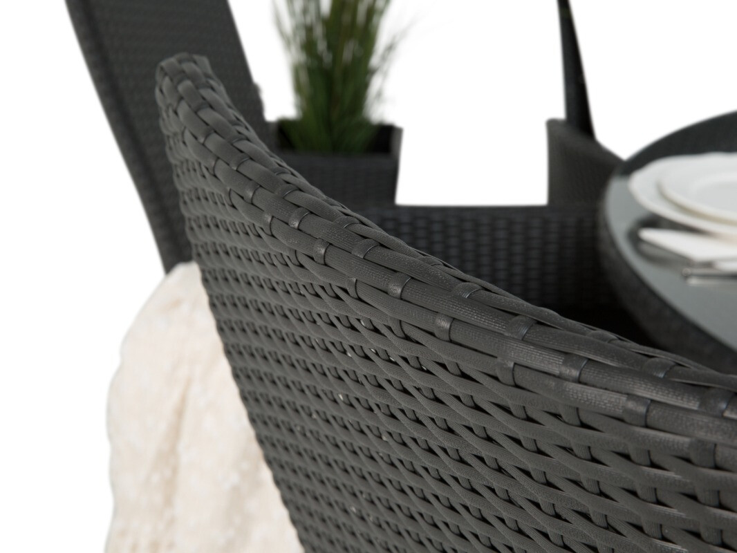 Stalo ir kėdžių komplektas Comfort Garden 1385 (Juoda)