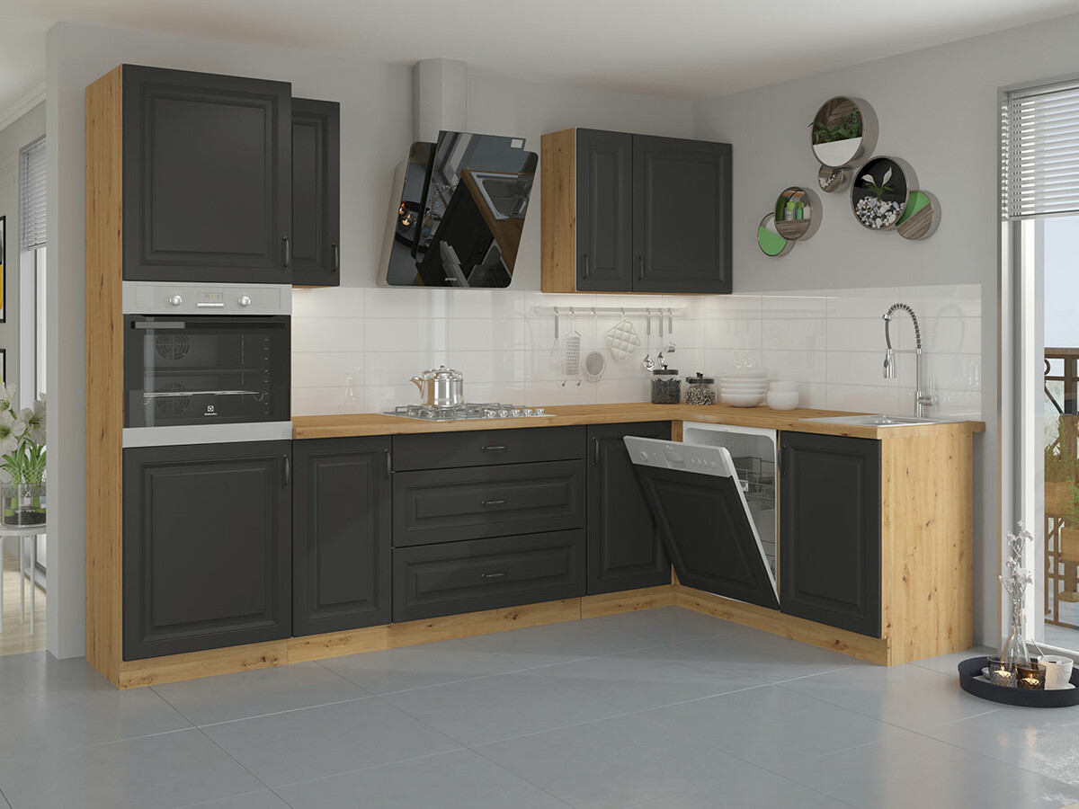 Modulinis virtuvės komplektas Retro Grey 148