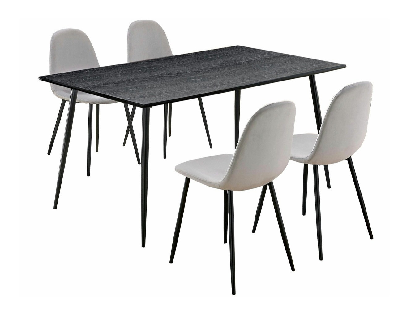 Valgomojo komplektas Denton 817 (Juoda + Pilka)