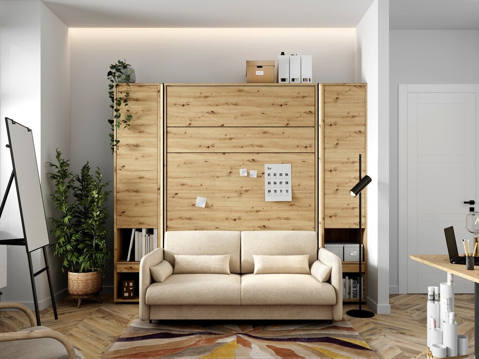 Baldų komplektas Concept Pro Lenart VI (Artisan ąžuolas + Smėlinė)