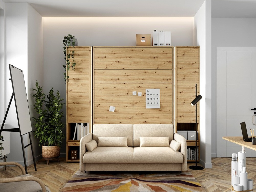 Baldų komplektas Concept Pro Lenart VI (Artisan ąžuolas + Smėlinė)