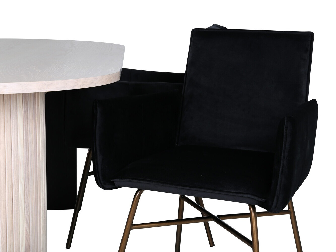 Valgomojo komplektas Dallas 2751 (Juoda + Varis)