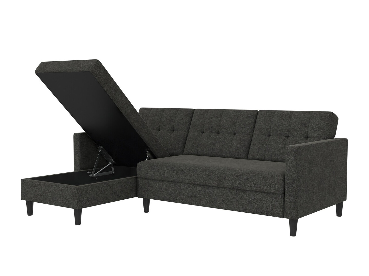 Minkštas kampas Tulsa 539 (Tamsi pilka)