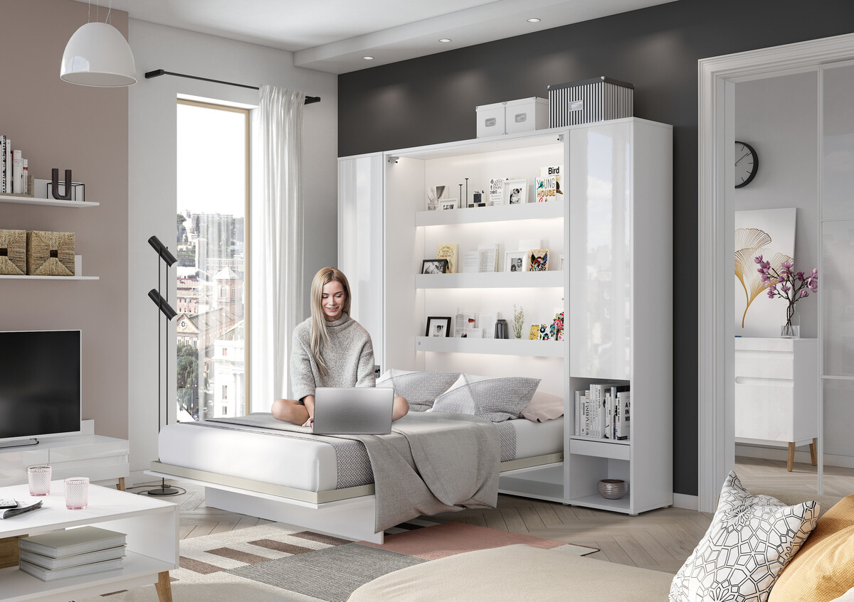 Lova - spinta Concept Pro Lenart (Balta)
