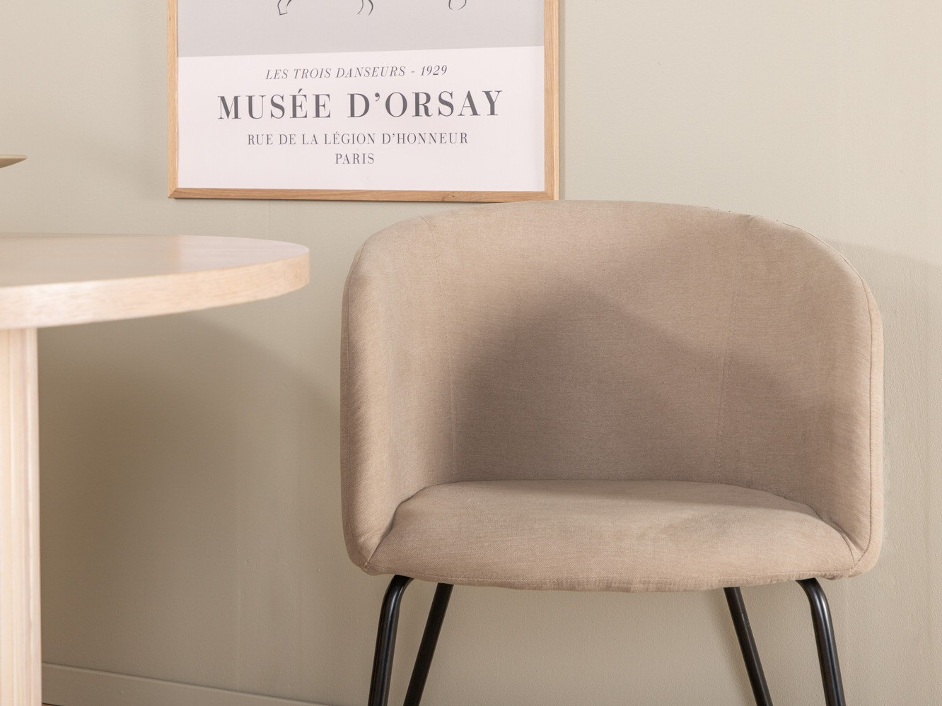 Valgomojo komplektas Dallas 2767 (Smėlinė + Juoda)