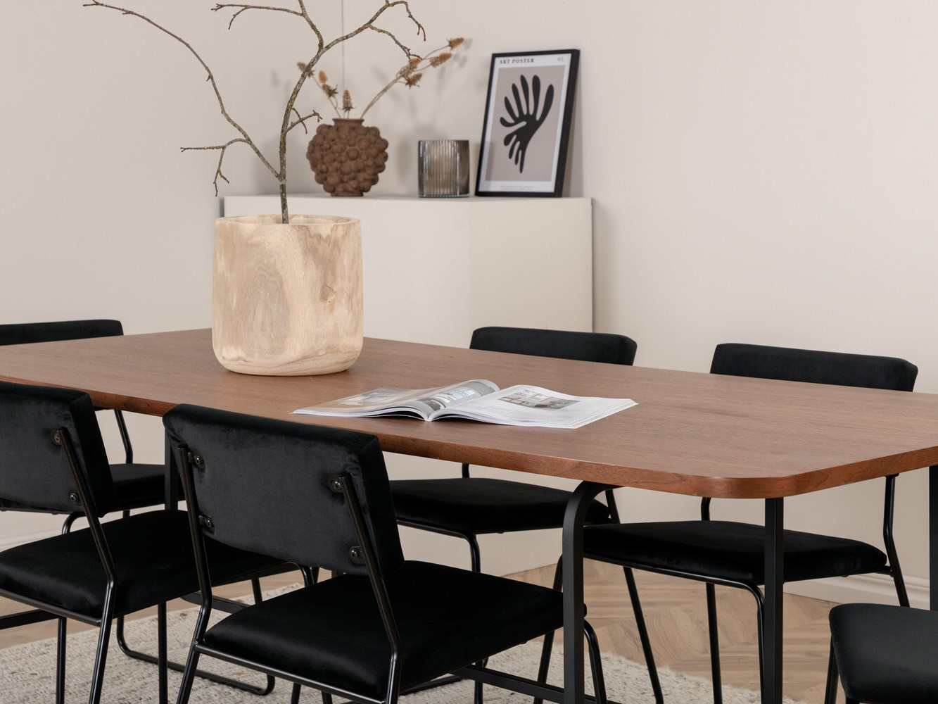 Valgomojo komplektas Dallas 2795 (Juoda)