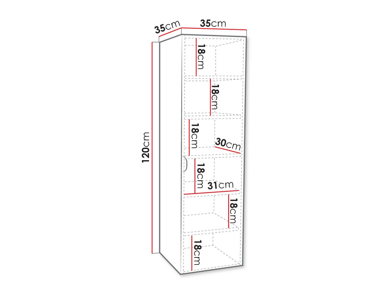 Pakabinama vonios spintelė Fenenou 100 (Balta)